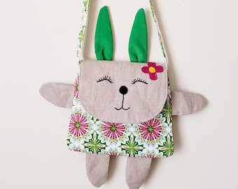 Bunny Messenger Bag Sewing Pattern for Kids | Easy DIY Kids Bag Tutorial | Easter Bunny pattern | Kids Sewing Project | Handmade Bunny Bag