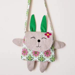 Bunny Messenger Bag Sewing Pattern for Kids | Easy DIY Kids Bag Tutorial | Easter Bunny pattern | Kids Sewing Project | Handmade Bunny Bag