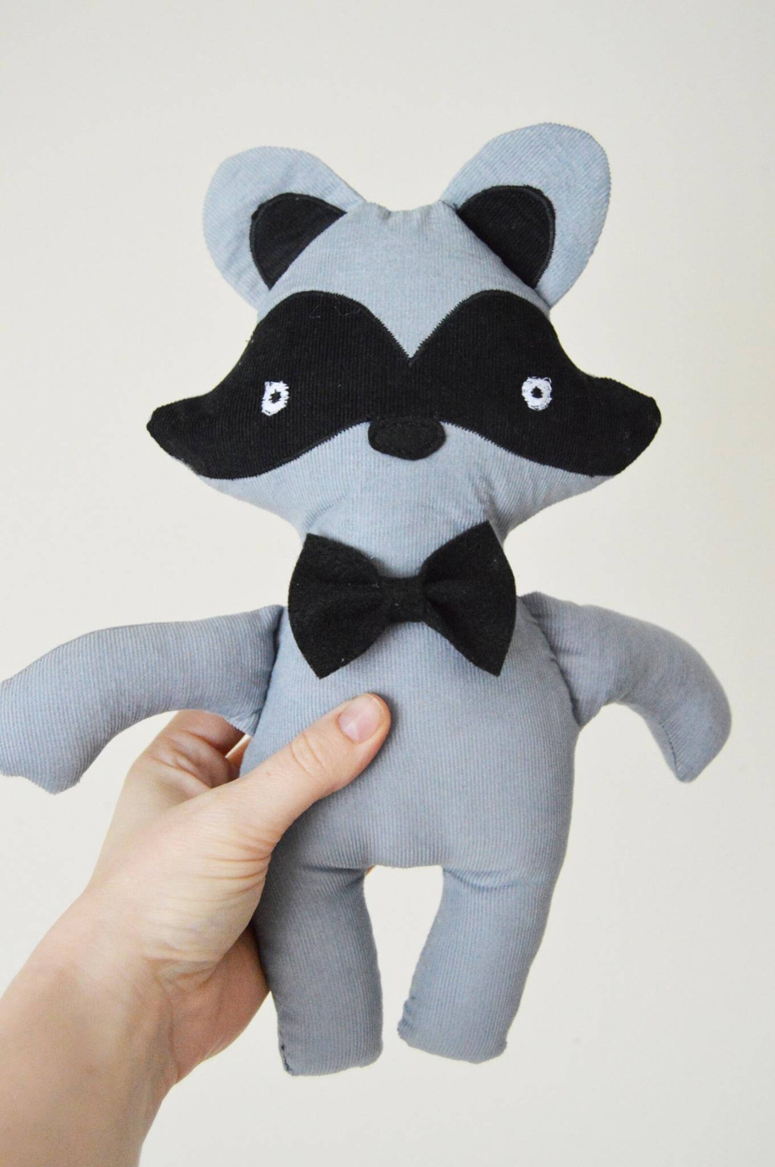 Raccoon Sewing Pattern, Woodland Animal Sewing Pattern, Easy Stuffed