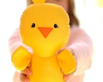 Cute Chick PDF Pattern for Spring Decor and Gifts - Bird Ornament and Easy Sewing Tutorial