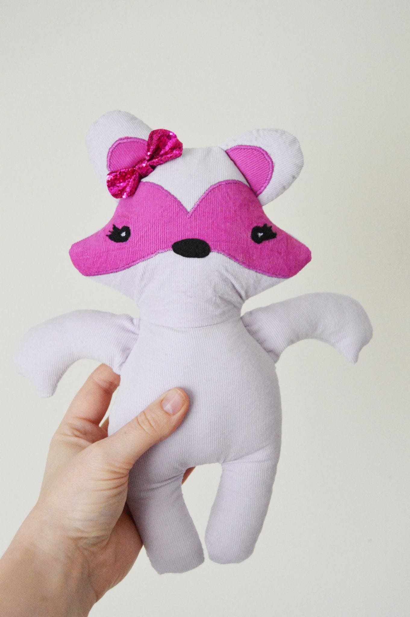 Raccoon Sewing Pattern, Woodland Animal Sewing Pattern, Easy Stuffed