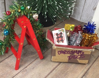 dollhouse christmas miniature christmas decorations dollshouse christmas decorations 112th scale baubles miniature ladder - Dollhouse Christmas Decorations dollhouse christmas miniature christmas decorations dollshouse christmas decorations 112th scale baubles miniature ladder - Dollhouse Christmas Decorations