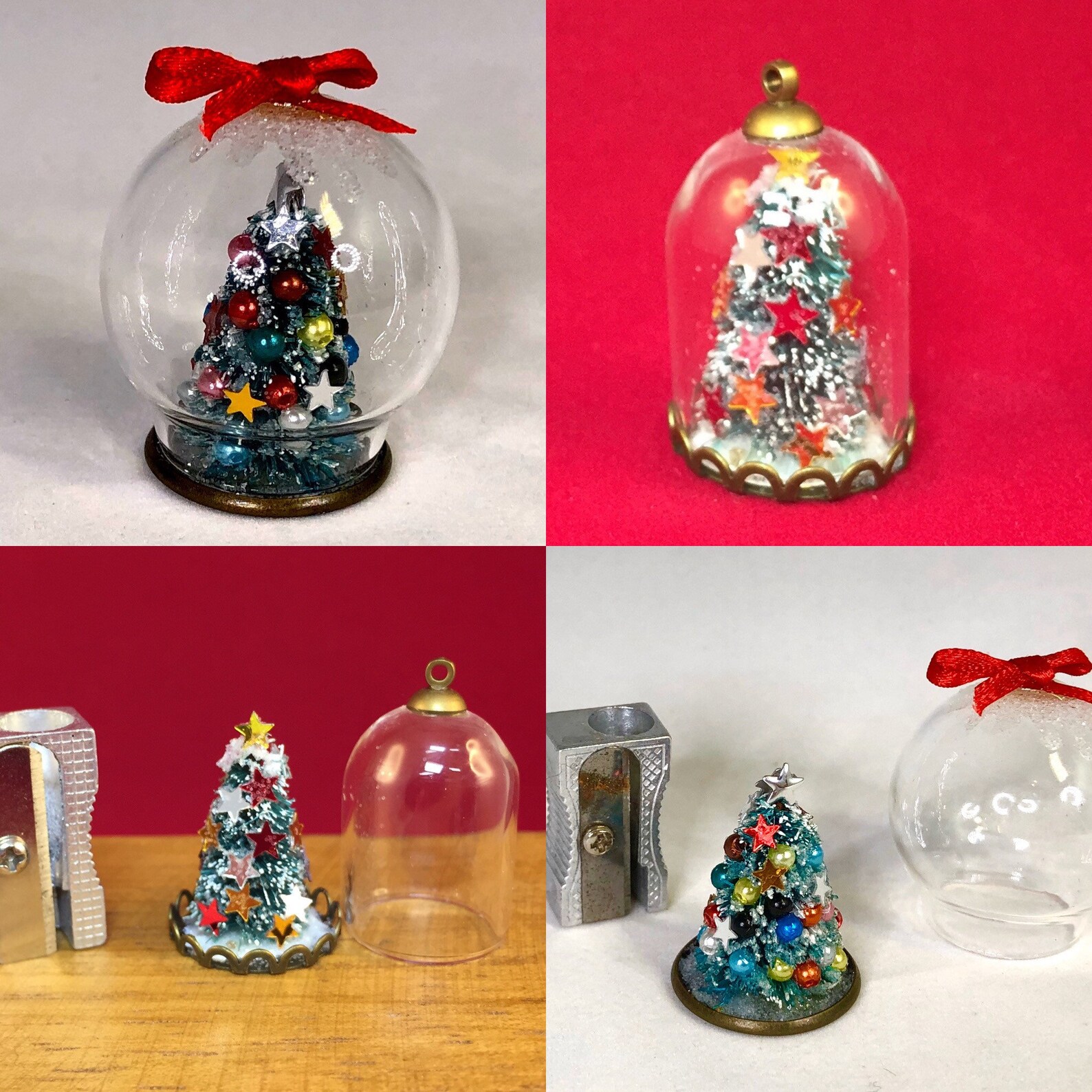 Dolls house decoration miniature Christmas decorations glass  Etsy