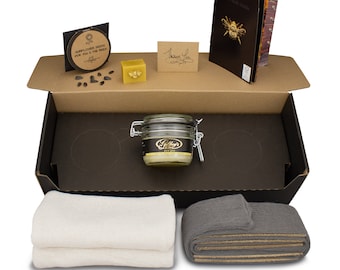 Kit de pulido de muebles con cera de abeja 'Oro puro' de Gilboys