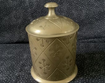 Vintage Brass Canister | Made in India | Sarna Brass