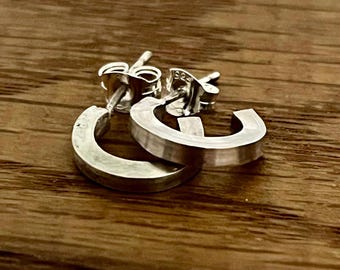 Simple silver hoop earrings, small silver hoop earrings, classic silver hoop earrings
