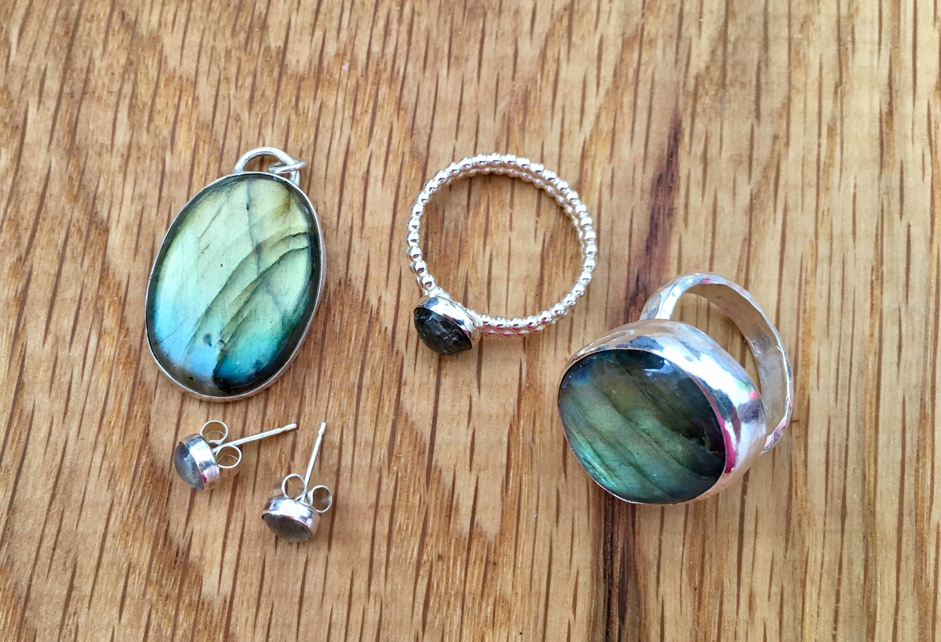 Labradorite stacking ring, stacking ring, Labradorite cabochon ring ...