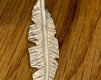 Gorgeous Handmade silver feather pendant and necklace, Handmade Silver feather pendant, handmade silver feather necklace, silver, feather