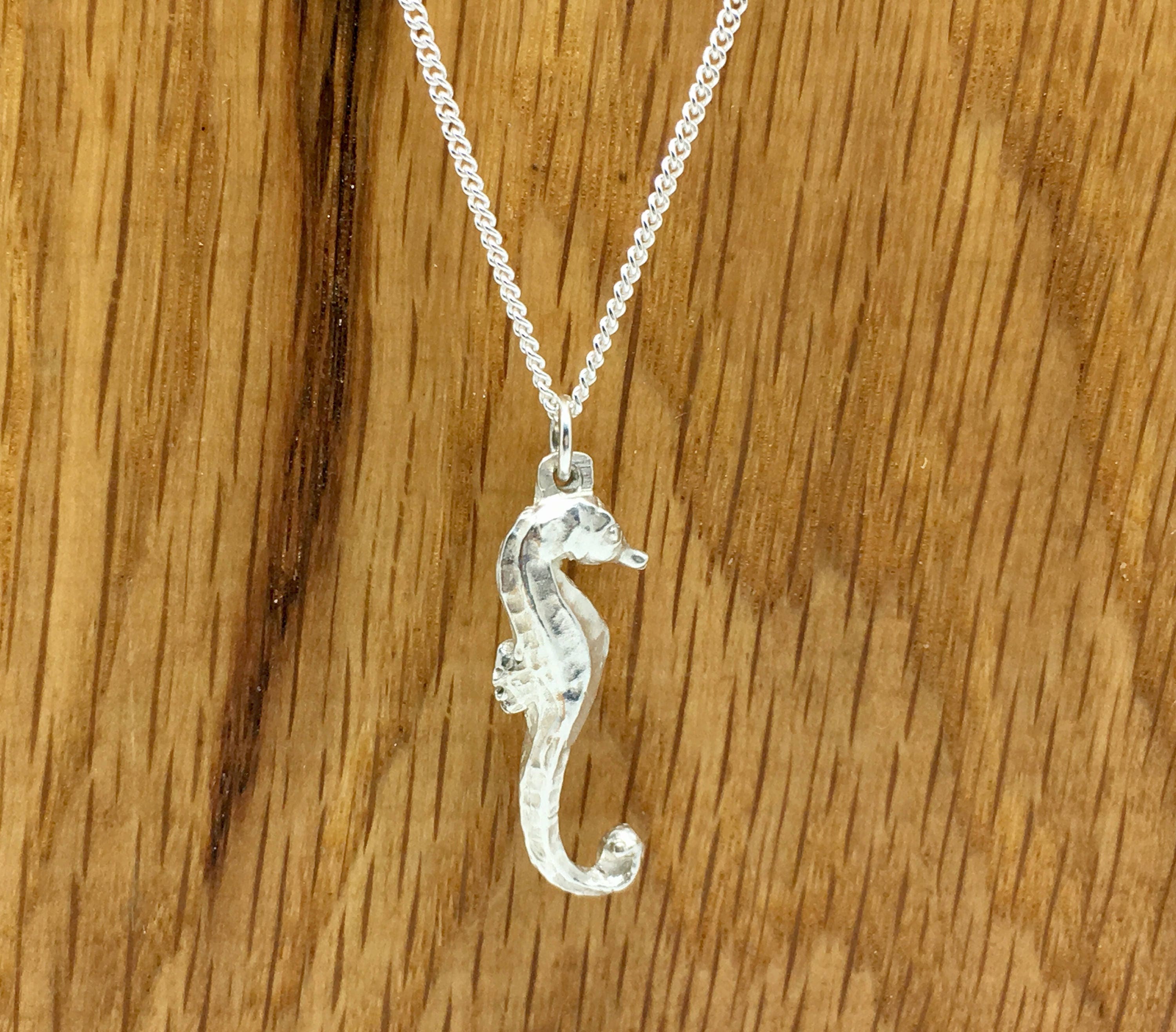 Silver Seahorse necklace, silver seahorse, seahorse necklace, pure