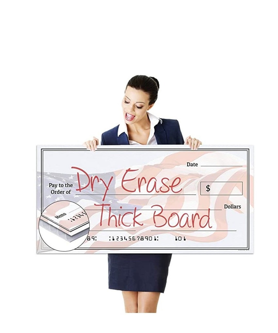 Giant Fake Dry Erase Check for Endowment Award 16 X 32 Large Novelty