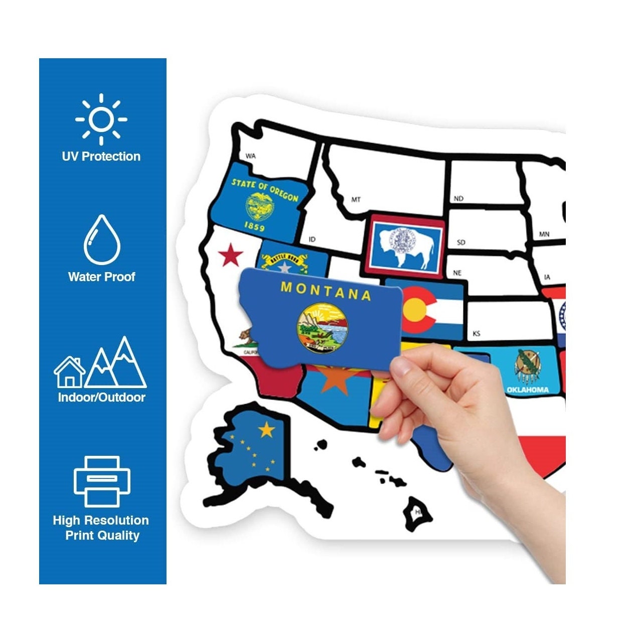 RV State Sticker Travel Map 11 X 17 USA States - Etsy