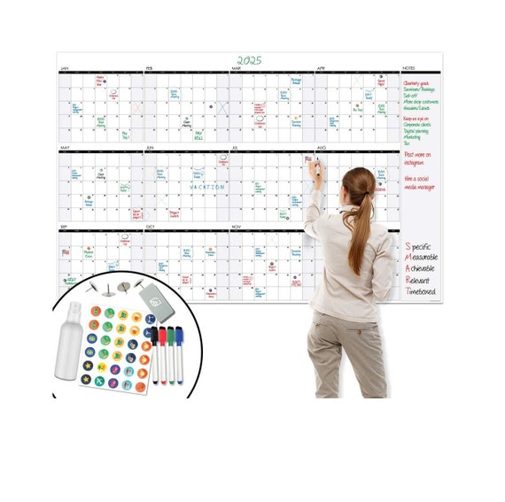 Large Dry Erase Wall Calendar 48 X 74 Undated - Etsy