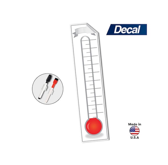 goal setting fundraising thermometer chart 48 x 11 company sales tracking thermometer