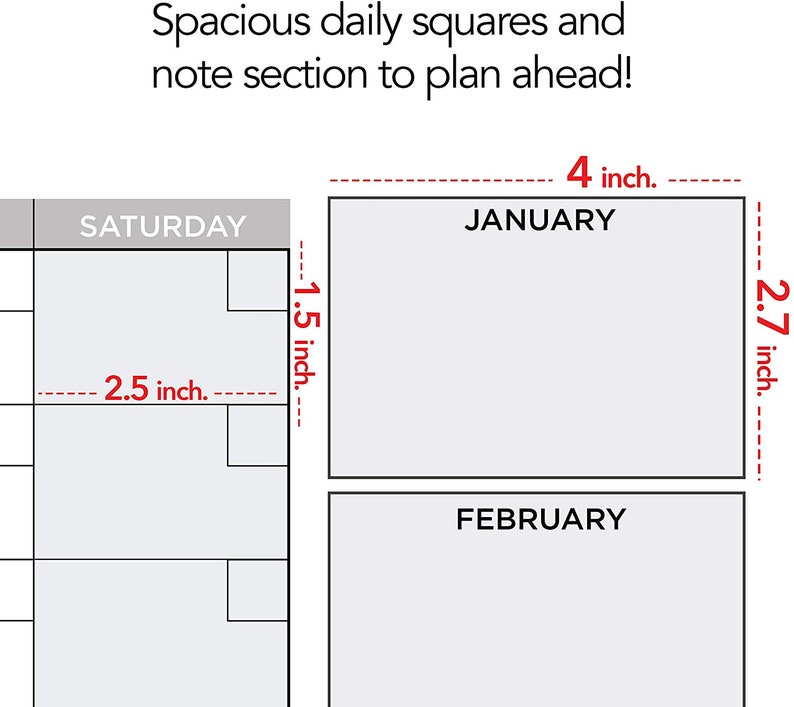 Large Dry Erase Wall Calendar 38 X 58 Undated Etsy