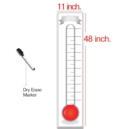 Dry Erase Thermometer Chart