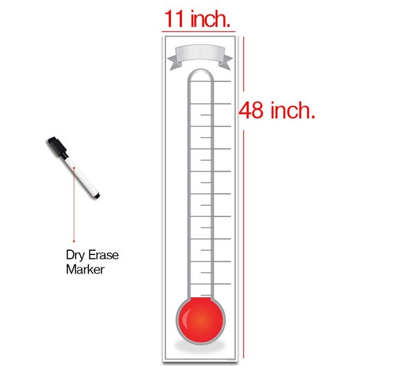 Dry Erase Thermometer Chart