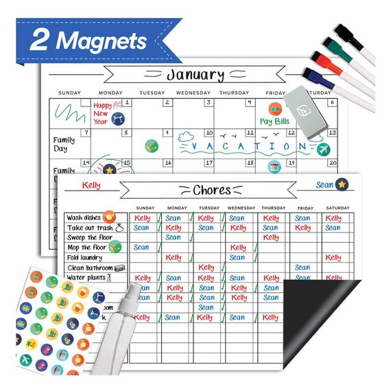 Magnetic Chore Chart For Adults