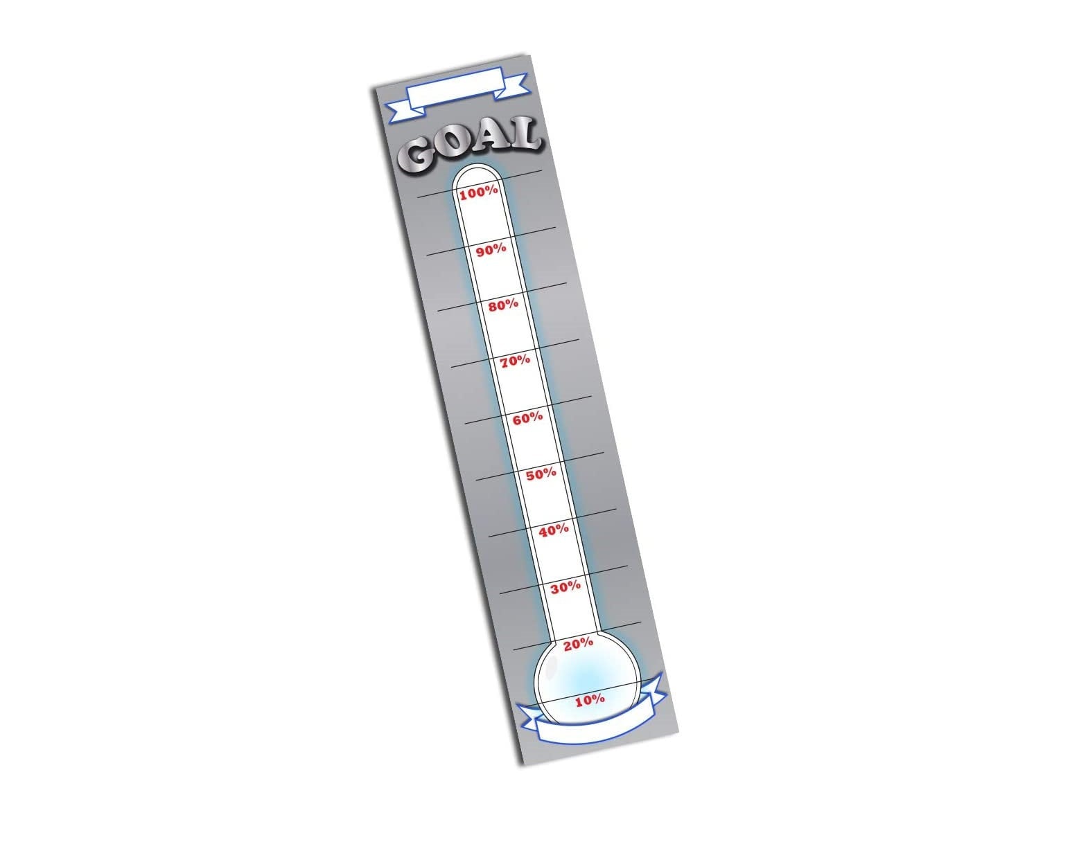Muurversieringen, stickers Goal Setting Thermometer Chart Dry Erase