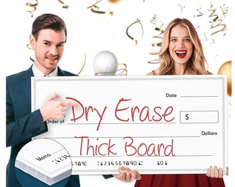 Giant Fake Award Presentation Dry Erase Check - 16" x 32" - Large Novelty Endowment Check for Endowment, Donations, Fundraisers