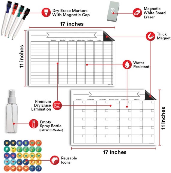 Large Dry Erase Wall Calendar 36 X 96 Undated Blank 2023 Reusable Yearly  Calendar Giant Whiteboard Year Poster Laminated Calendar 