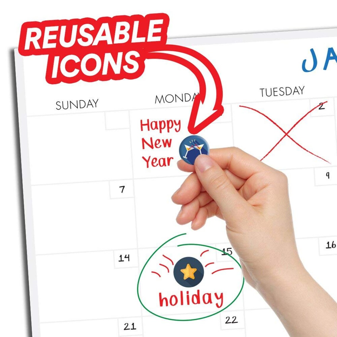 X Large Dry Erase Wall Calendar 24x 36 4 Month Etsy