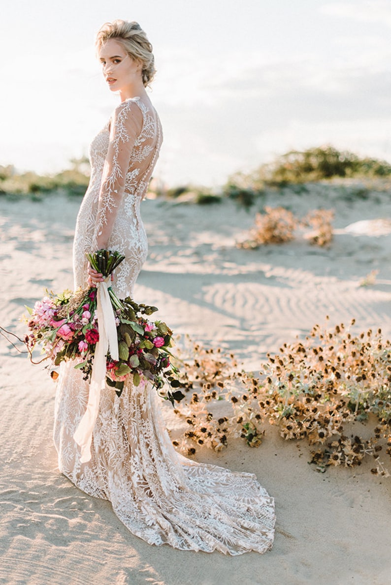 wedding dress boho wedding dress bohemian dress wedding image 5