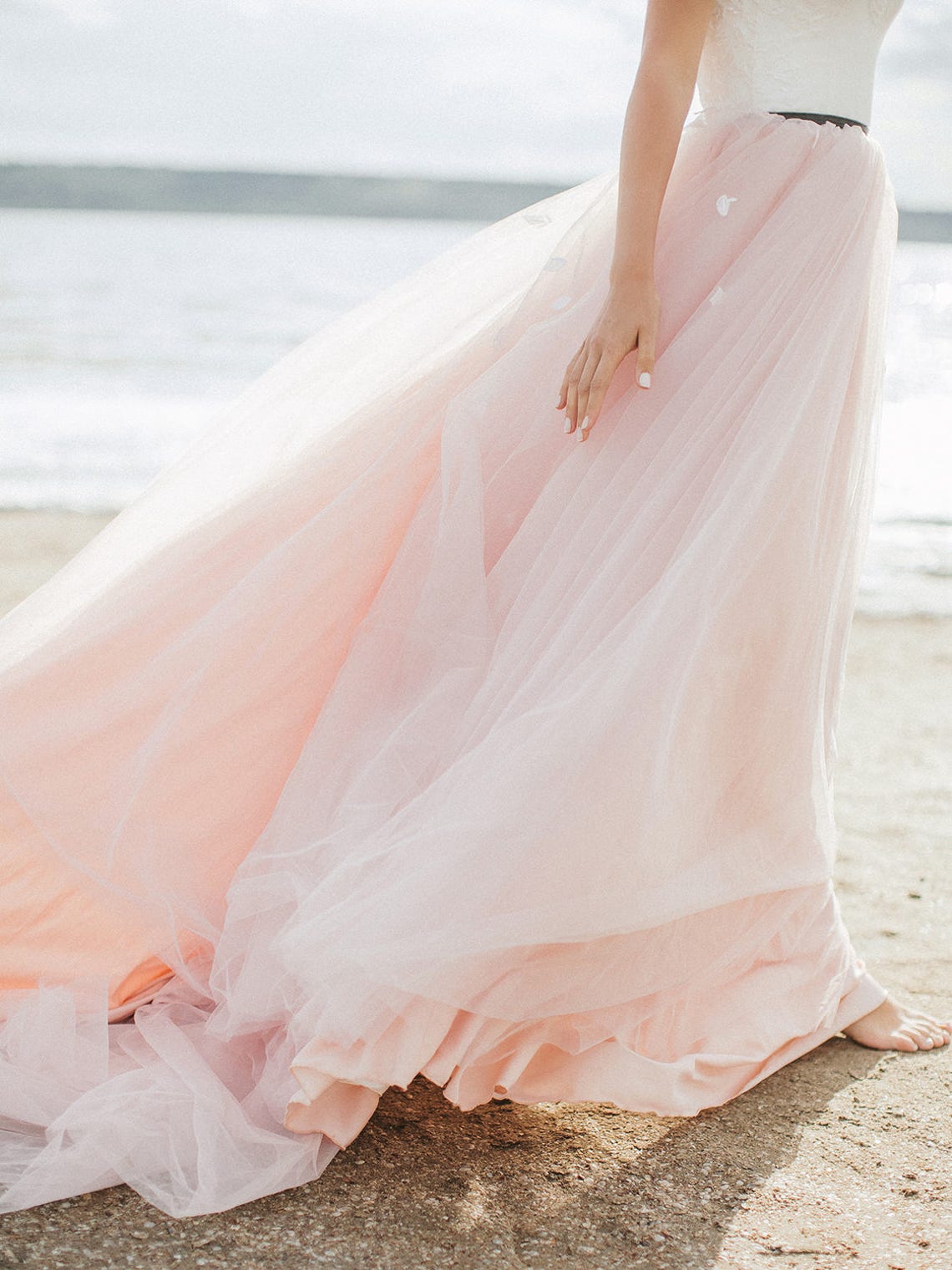 Blush wedding dress // floral wedding dress // boho wedding Etsy