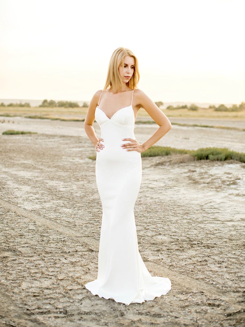 Simple wedding dress //mermaid wedding dress // bridesmaid Etsy