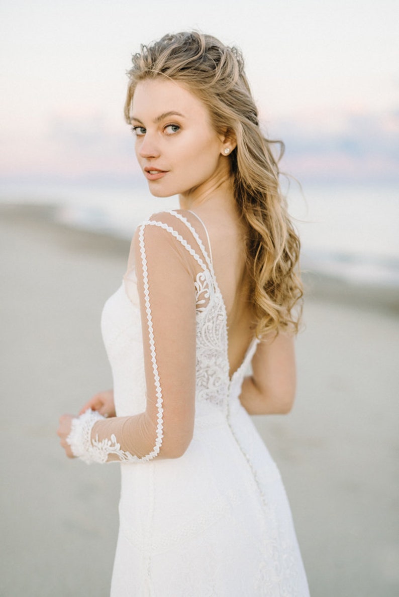 Hochzeitskleid Boho Brautkleid Spitze Brautkleid | Etsy