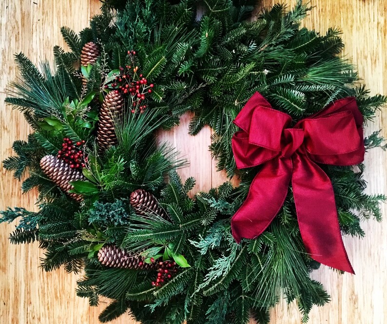 Balsam Wreath 24 wreath traditional wreath holiday Etsy