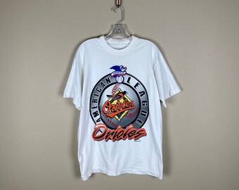VTG Baltimore Orioles T-Shirt (Sz M/L) Vintage Salem Sportswear Camden Yards American League 1996 Baseball T-Shirt