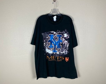 Vintage New York Mets T-Shirt (Sz XL) Y2K Lee Sport Subway Series Queens Borough New York State of Mind Mets Baseball T-Shirt