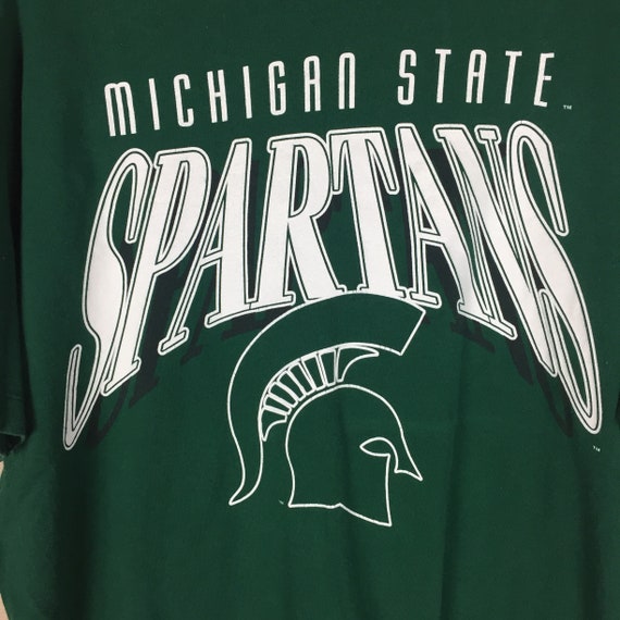 Vintage Michigan State T-Shirt (Sz Large) 90s Han… - image 2