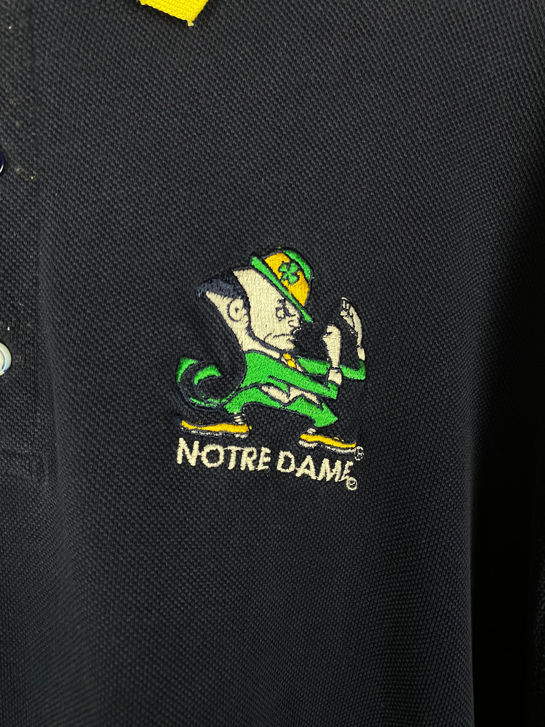 Vintage Notre Dame Polo Shirt sz Large Vintage Zubaz Striped Polo Dare to Be Different Southbend Indiana the Victory March Fighting Irish Etsy Canada