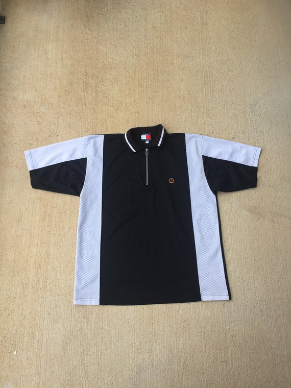 tommy hilfiger black polo