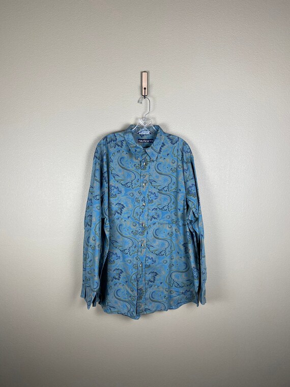 casual long sleeve paisley vintage shirt