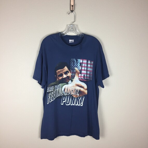 Vintage Mr. Bean T-shirt (sz Large) 90s Are You Feeling Lucky Punk 
