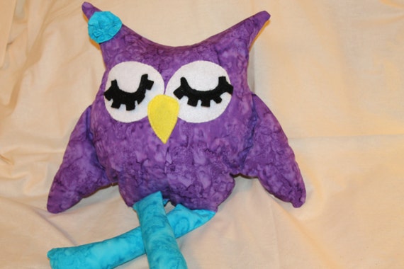 purple owl stuffed animal
