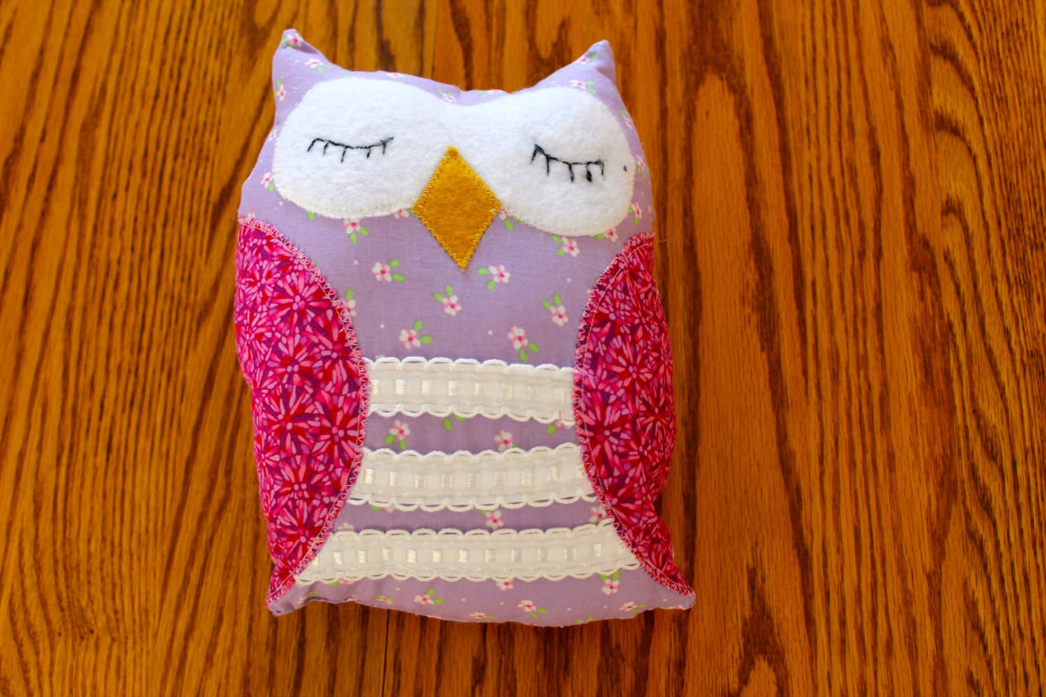 Owl, Pink, Purple owl,Pink and Purple Owl,  Stuffed Owl, Baby's Toy, Plush Owl, Owl, Home Decor,