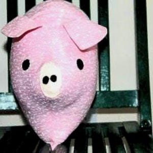 Pig, Pink Pig Pillow, pink floral, Nursery Decor, Home Decor, Kids Toy Pig, Stuffed Pig, Fast Shipping, Birthday Party Favors, Country Decor