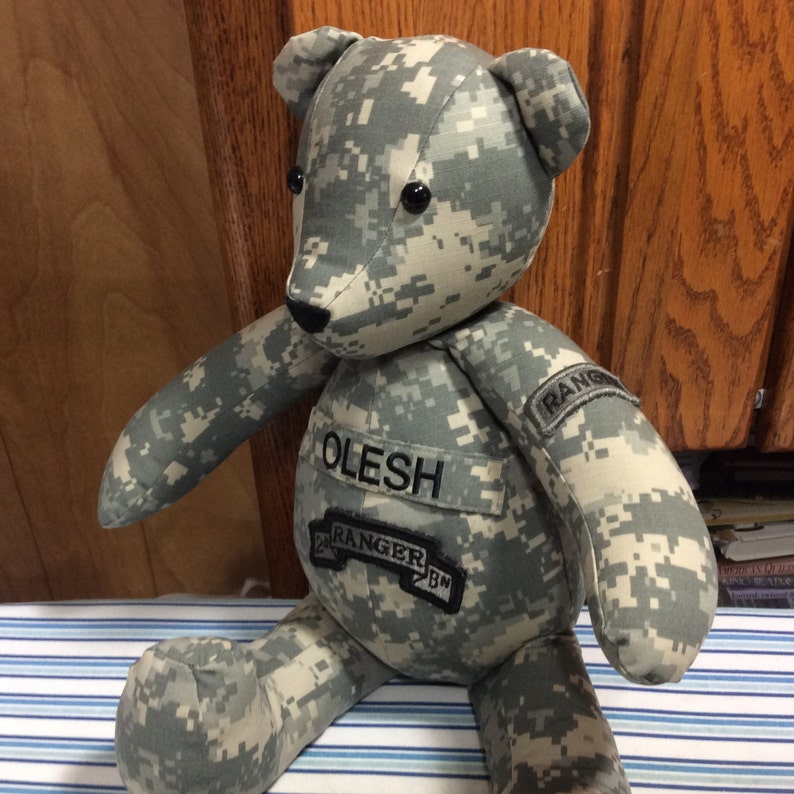 Military Memory Bear Keepsake Bear Memory Teddy Bear Custom | Etsy