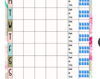 Wellness Snap In Dashboard for Erin Condren, Recollections, Plum and Happy Planners