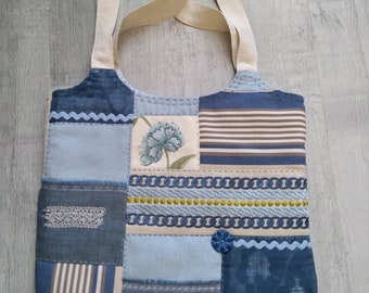 Patchwork fleece bag