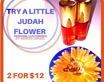 JUDAH FLOWER Signature Fragrance By Meirra Israel   Organic Longlasting Perfume Convient Purse Size Try A Little