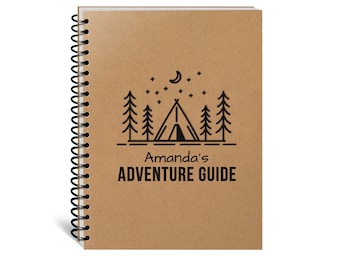 Adventure Guide Personalized Travel Journal. Great for Camping, Hiking, Traveling, and Wanderlust.