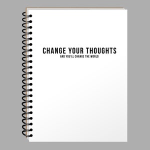 Change Your Thoughts Inspirational Journal - Wellness Journal - Dot Grid Writing Journal - Inspirational Gifts - Coworker Gift