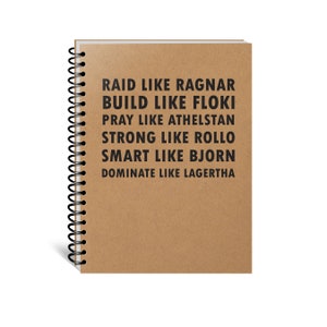 Ragnar Lothbrok - Vikings Notebook - Writing Journal - Diary - Vikings  Gift - Floki Journal - Lagertha Notebook