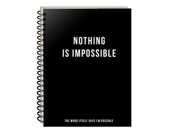 Black and White Inspirational Journal - Inspirational Quotes About Life Notebook - Motivation Quote Journal - Inspirational Gifts