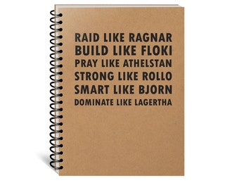 Ragnar Lothbrok - Vikings Notebook - Writing Journal - Diary - Vikings  Gift - Floki Journal - Lagertha Notebook