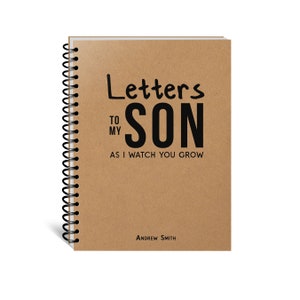 Letters To My Son Personalized Journal - Pregnancy Journal or Babyshower Gift - Memory Journal - Custom Notebook - Scrapbook